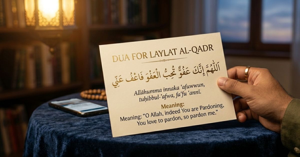 Dua for Laylat al-Qadr: Arabic, Transliteration and Meaning